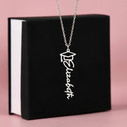 Polished Stainless Steel – Graduation Cap Name Necklace Box