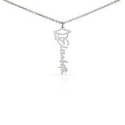 Polished Stainless Steel – Graduation Cap Necklace