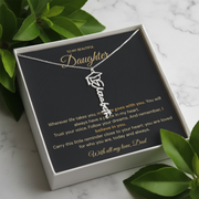 Polished Stainless Steel – Graduation Cap Name Necklace Silver standard 3