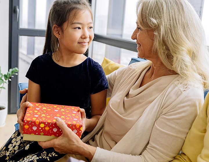 Granddaughter gift moment